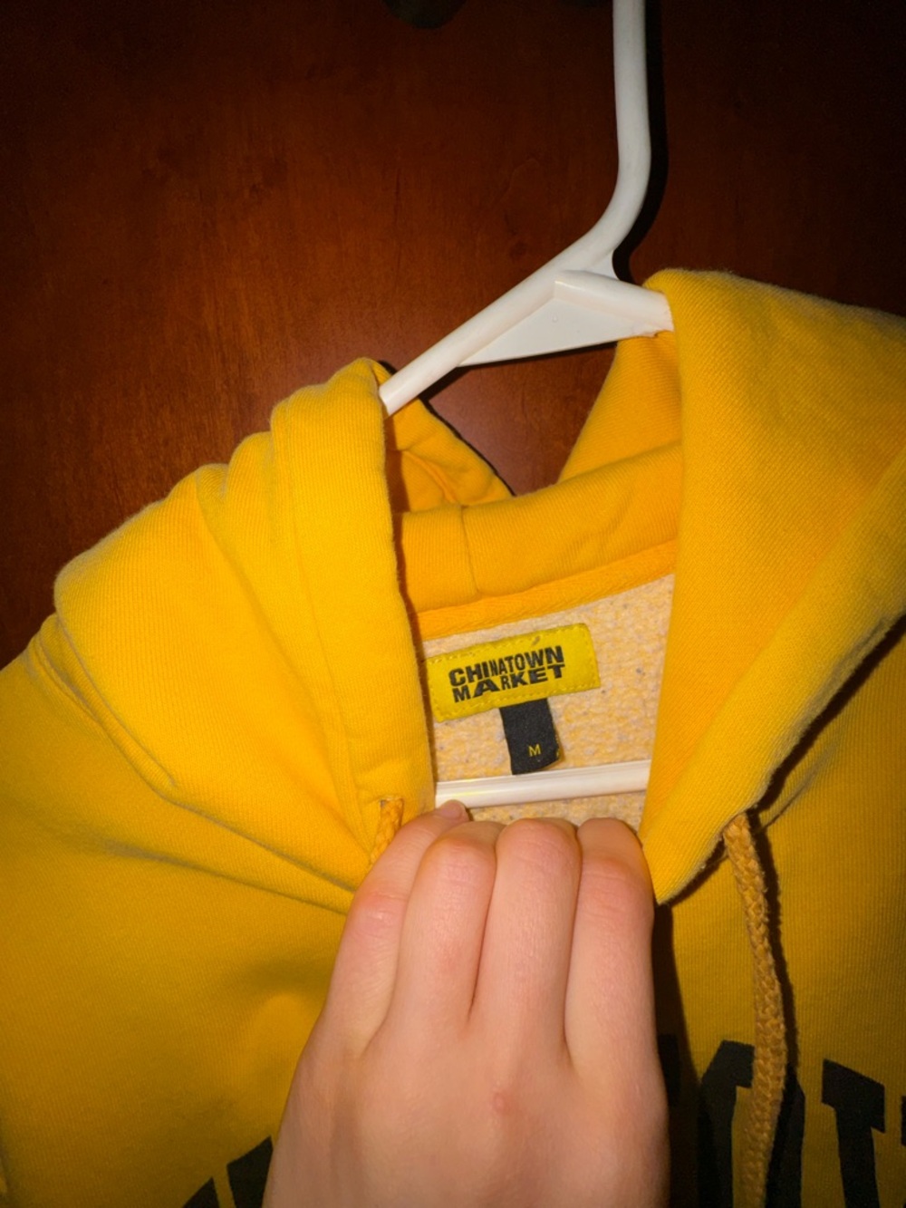 Chinatown Market Yellow Crewneck Hoodie - Men's Pullover - Picture 4 of 4